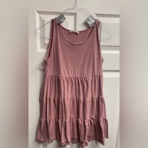 💕 2 For $10 Zenana Boutique Oversized Ruffle Tunic Tank Size Small
